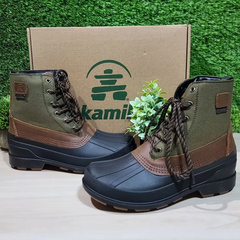 Kamik Lawrence N Boots - Dark Olive 7 D NEW